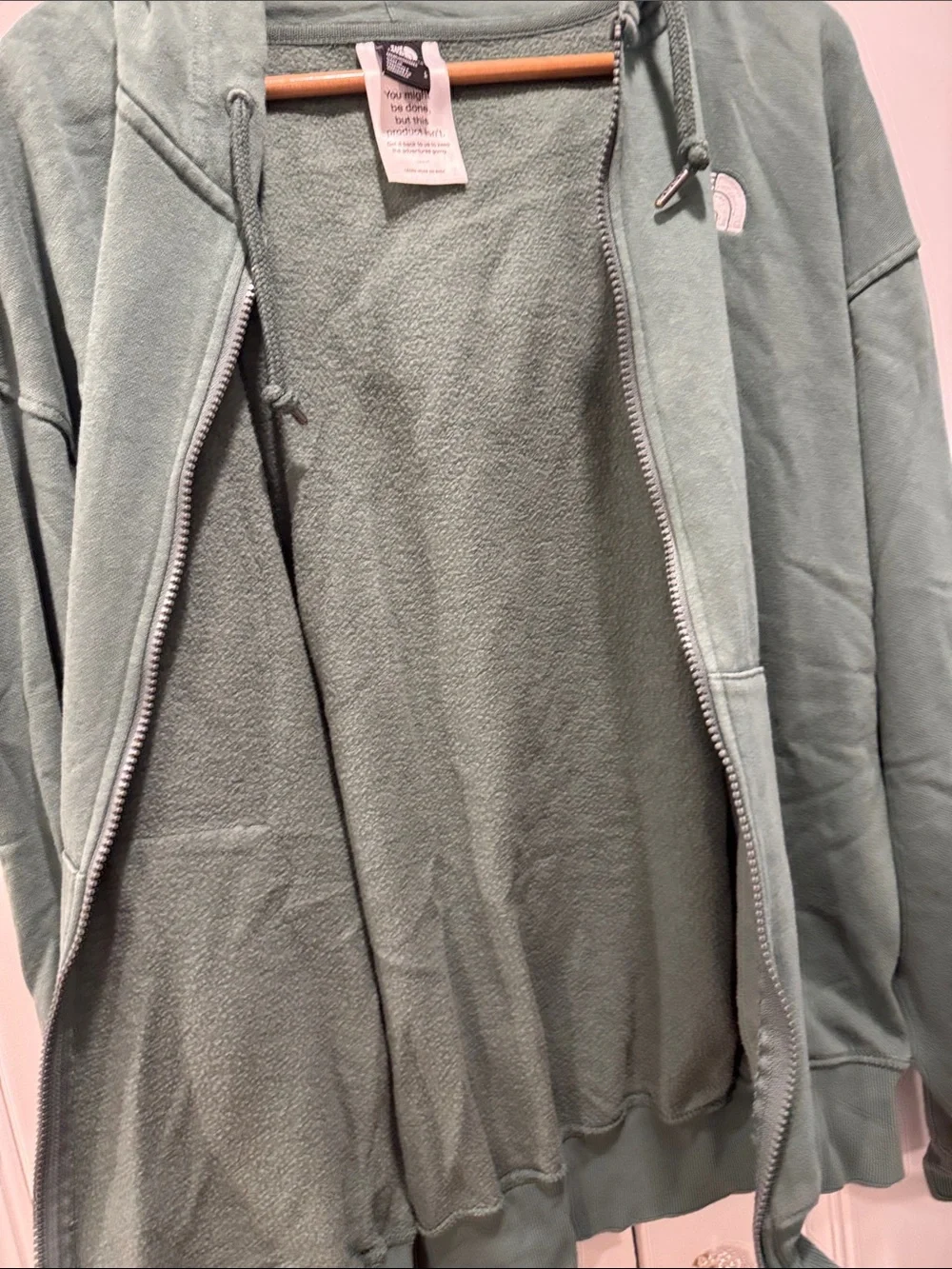 The North Face Sage Green Full-Zip Hoodie Jacket